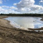 SUDS PONDS ON HOUSING DEVELOPMENT