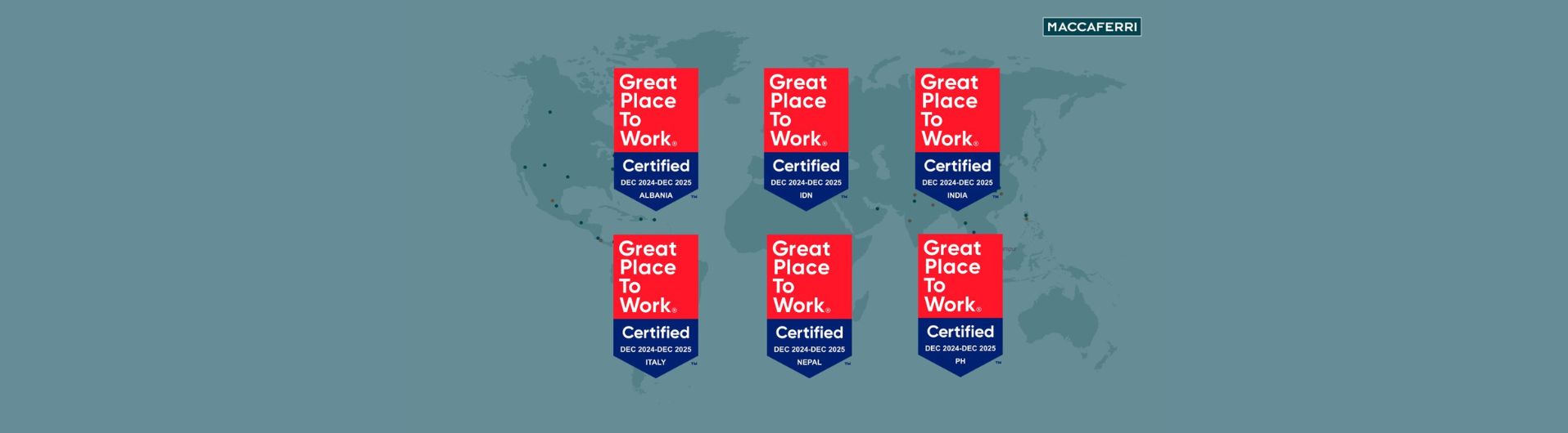 Maccaferri earns Great Place to Work® Certification in Italy, Albania, India, Nepal, the Philippines and Indonesia